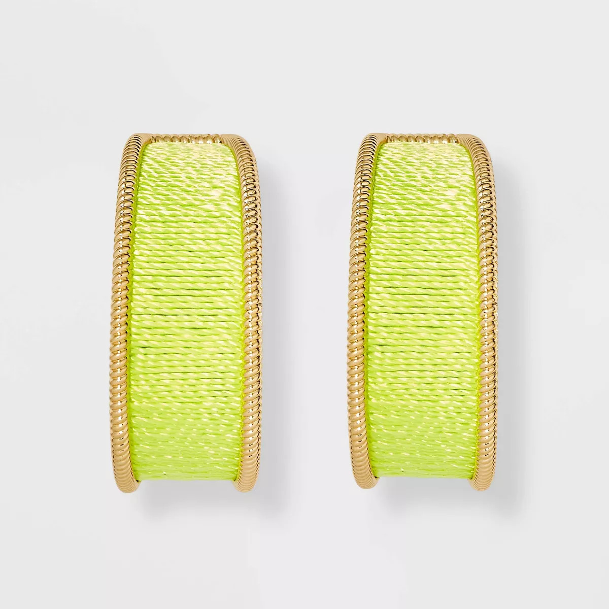 SUGARFIX by BaubleBar Threaded Hoop Earrings - Yellow | Target