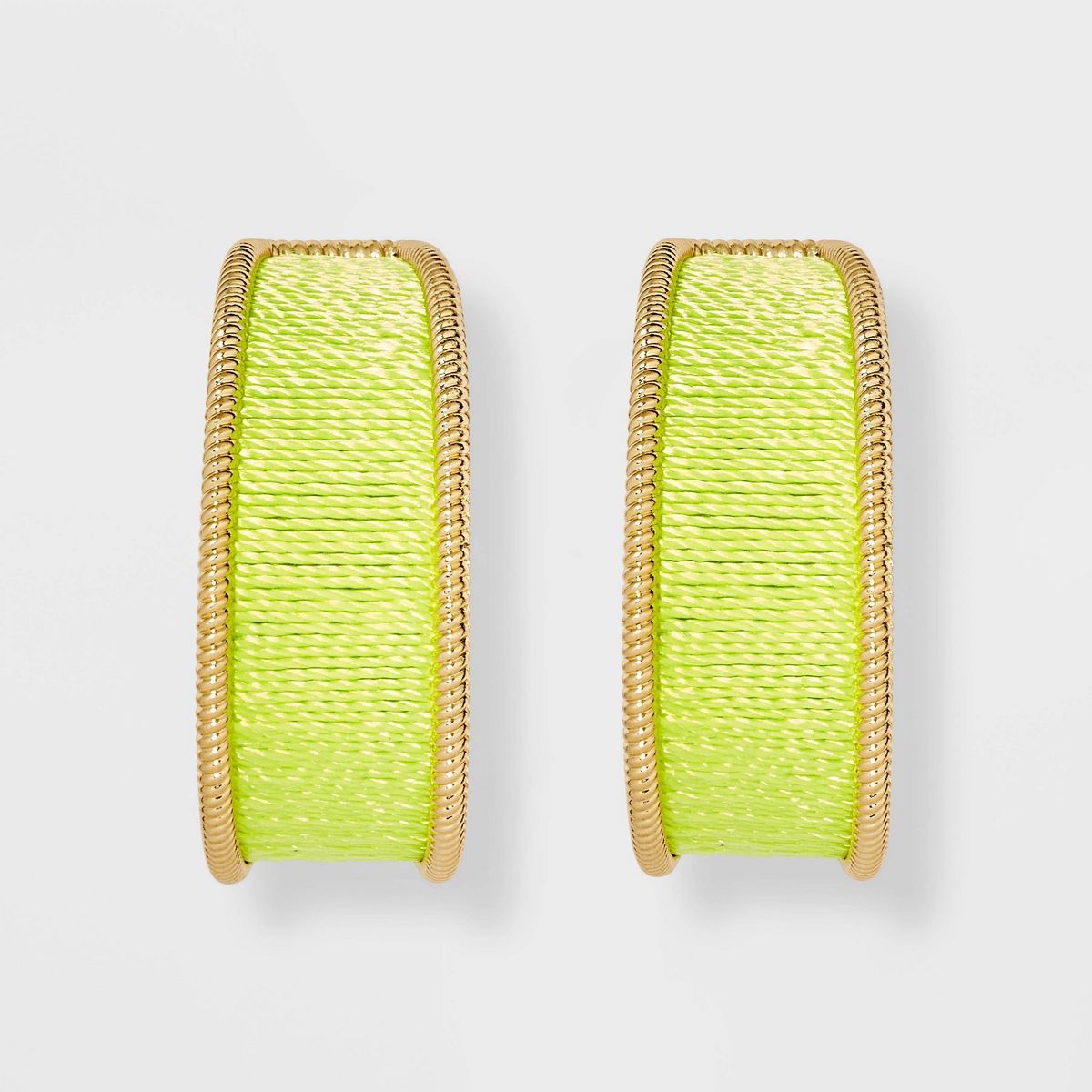 SUGARFIX by BaubleBar Threaded Hoop Earrings - Yellow | Target