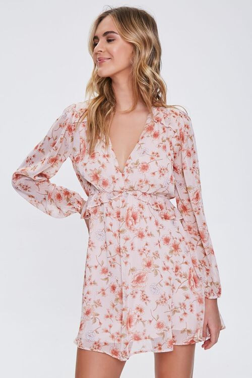 Floral V-Neck Peasant Dress | Forever 21 (US)