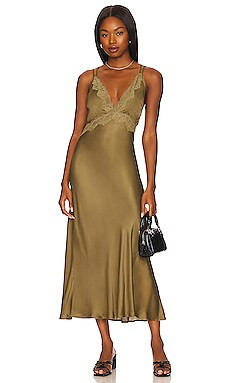 SPELL Boudoir Slip Dress in Olive from Revolve.com | Revolve Clothing (Global)
