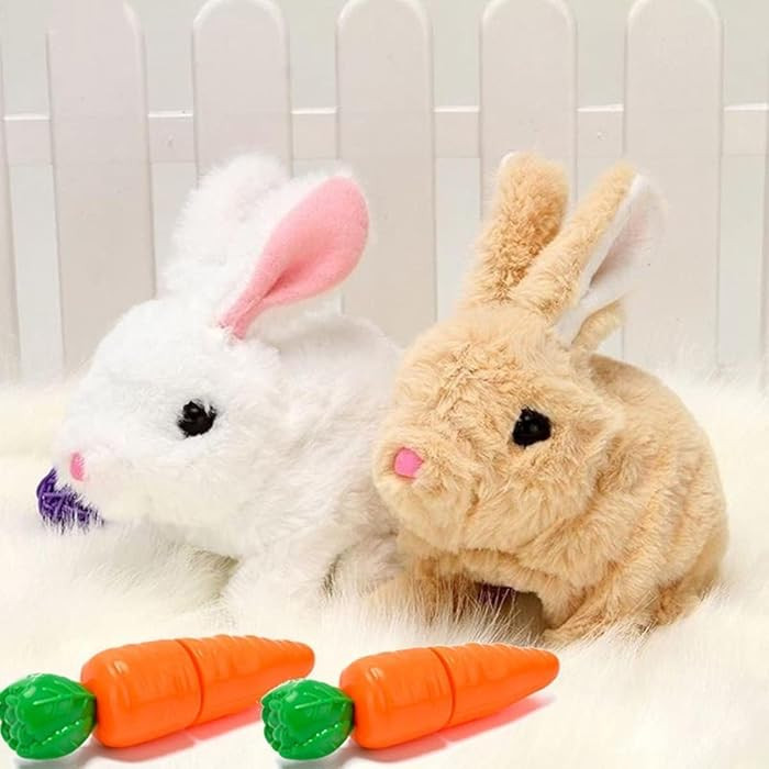 Easter Bunny Toy, Rabbit Interactive Hopping Electronic Pet Plush Bunny Toy with Sounds and Movem... | Amazon (US)
