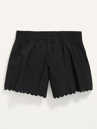 High-Waisted StretchTech Scallop-Hem Performance Shorts for Girls | Old Navy (US)