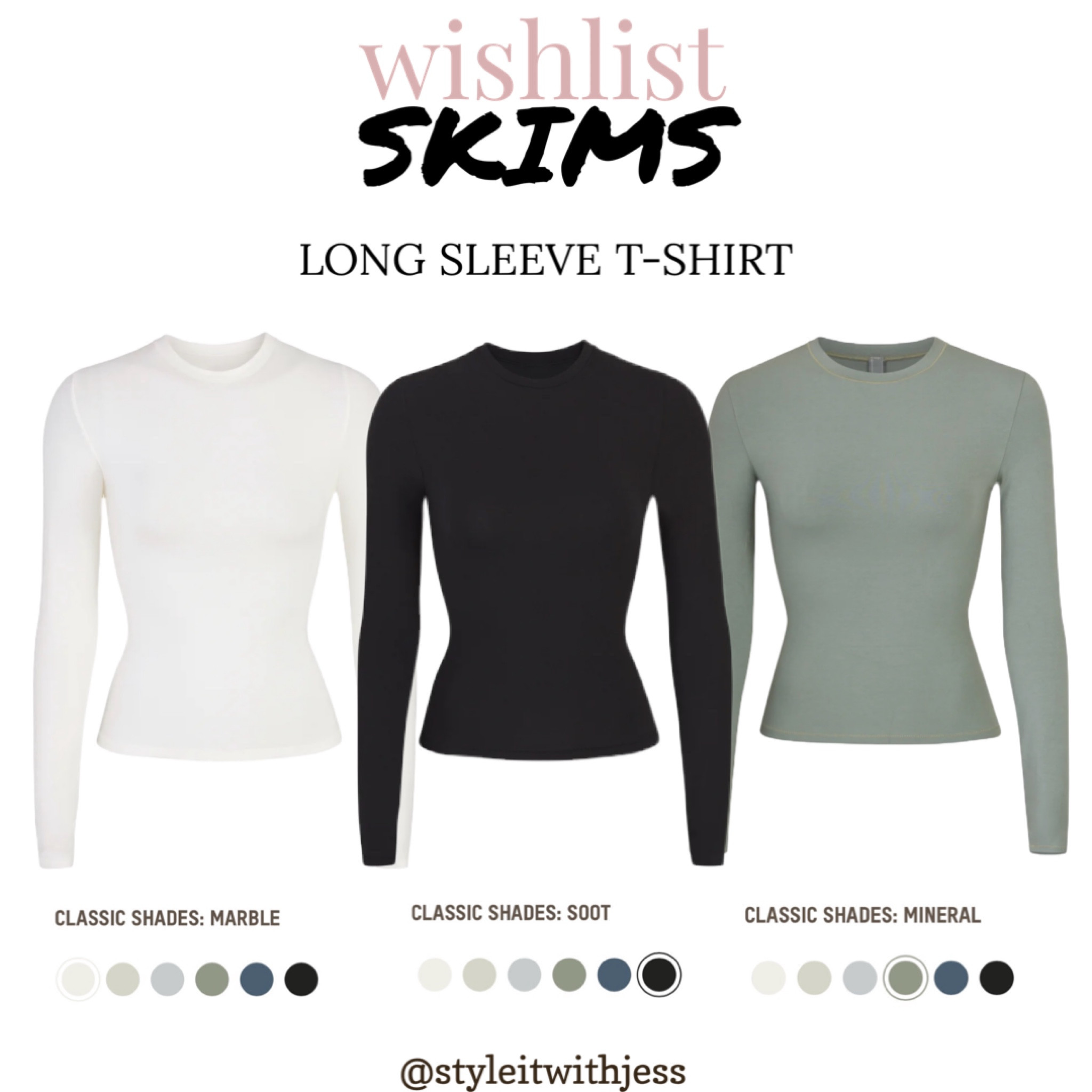 SKIMS cotton jersey LONG SLEEVE T-SHIRT 🖤 

#LTKworkwear #LTKfindsunder100 #LTKstyletip