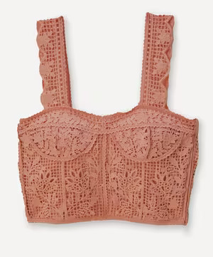 Guipure Sleeveless Crop Top | Liberty London (US)
