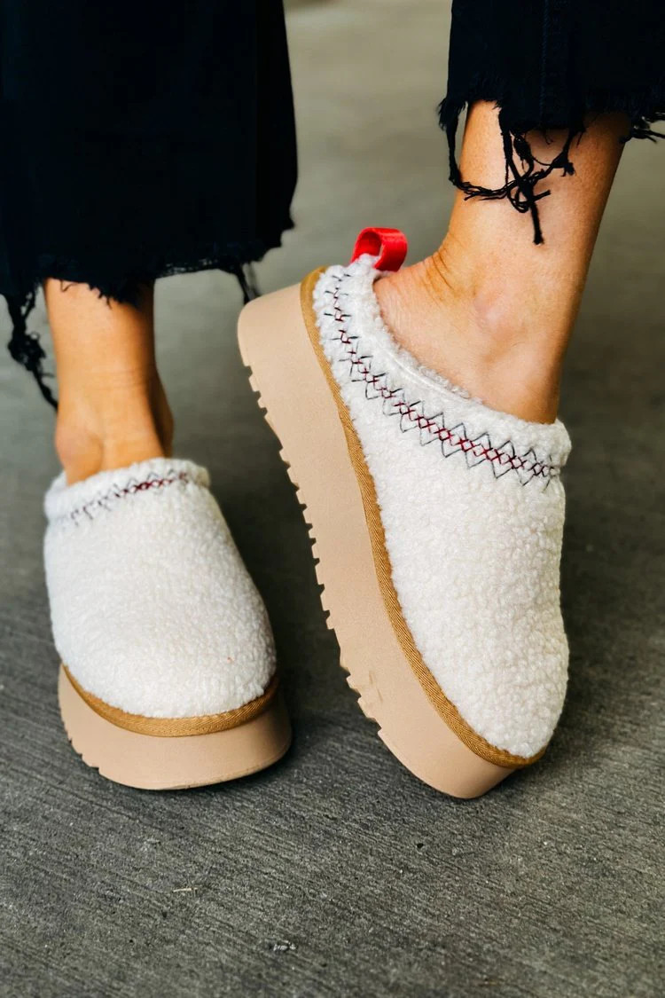 Isaac Sherpa Slip Ons - Off White | Mindy Mae's Market