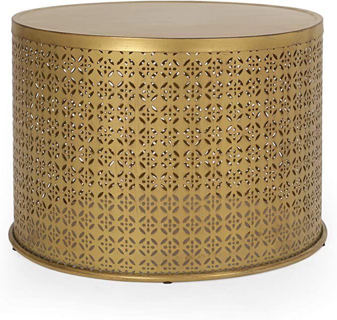 Christopher Knight Home Noxon Coffee Table, Gold Brush Brown | Amazon (US)