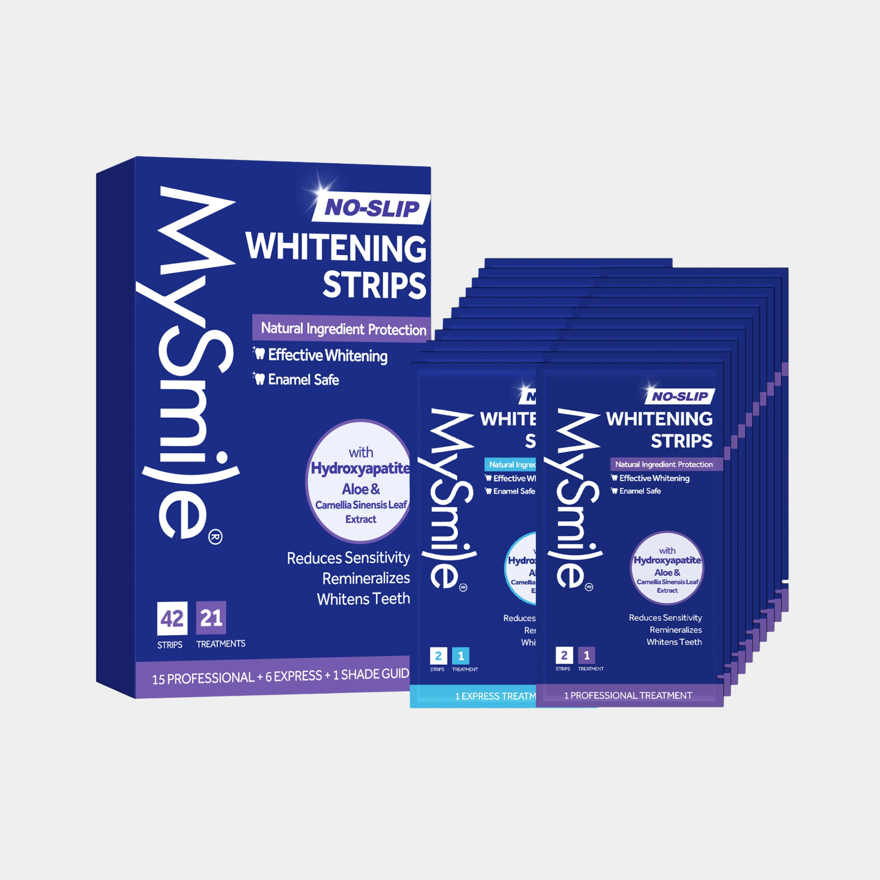 MySmile® Teeth Whitening Strips with Natural Ingredients 21 PK | MySmile