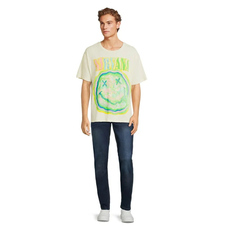 Nirvana Men's Graphic Band Tee with Short Sleeves, Sizes XS-3XL - Walmart.com | Walmart (US)