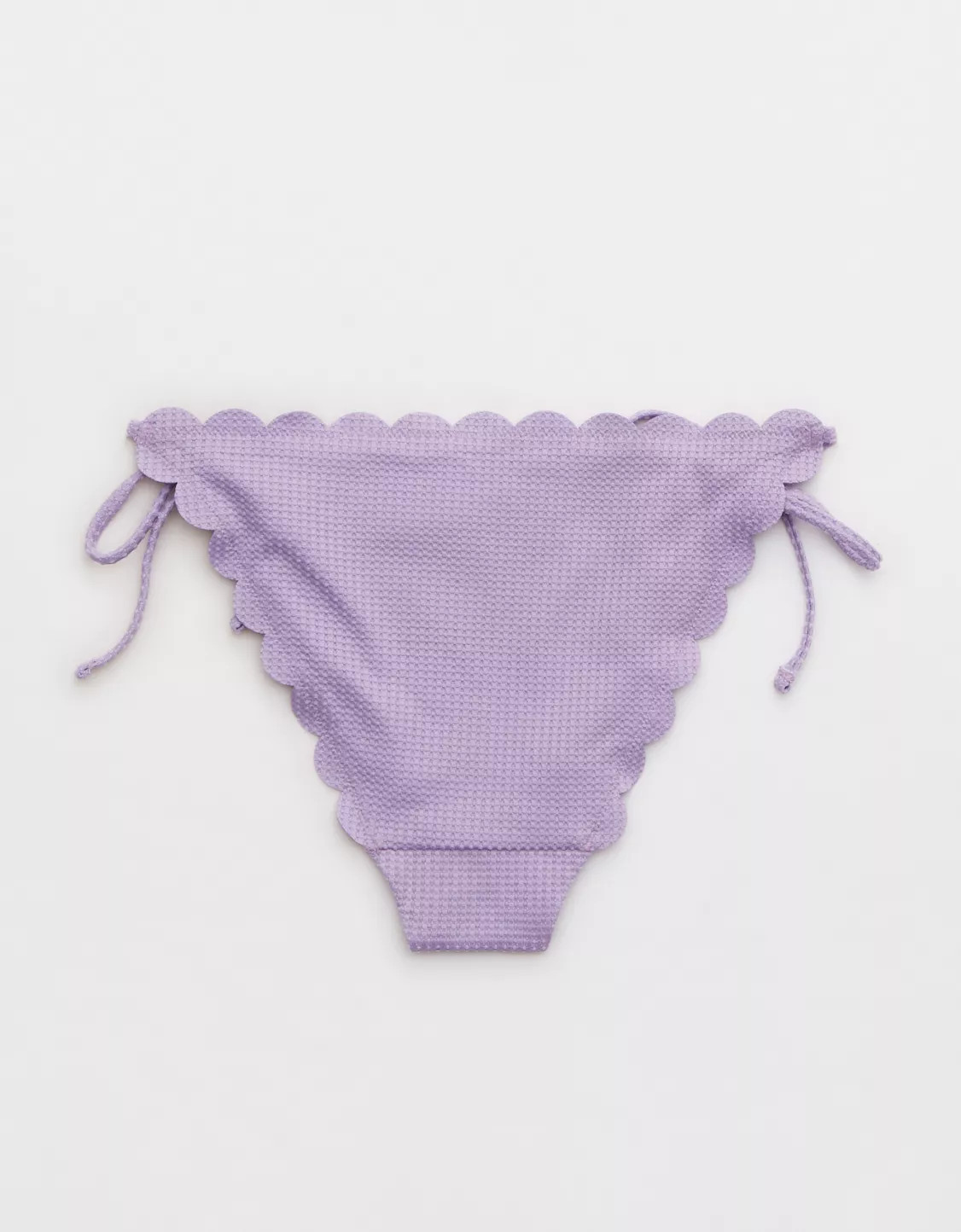 Aerie Waffle Scalloped String Cheeky Bikini Bottom | Aerie