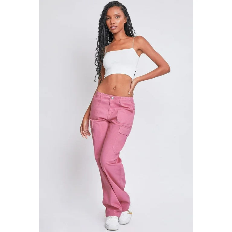 YMI Jeans Women’s High Rise Straight Leg Cargo Pants | Walmart (US)