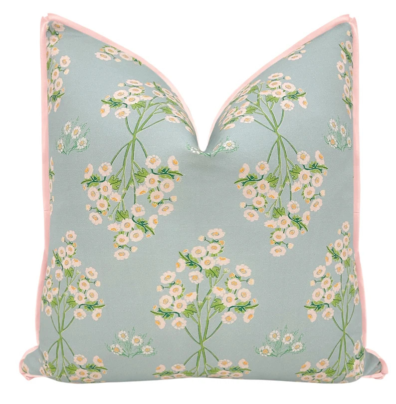 Lulie Wallace : Suzanna With Butterfly Flange Pillow COVER ONLY Floral Print Botanical Print Flan... | Etsy (US)