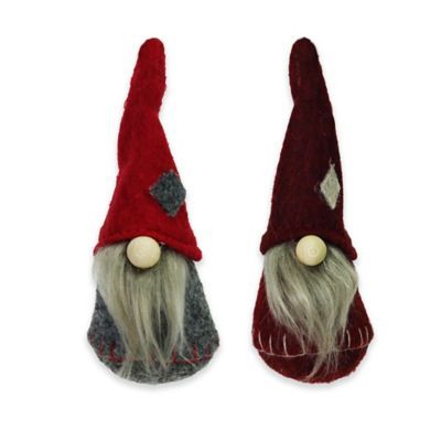 Northlight 2-Pack Decorative Gnomes Christmas Ornaments | Bed Bath & Beyond