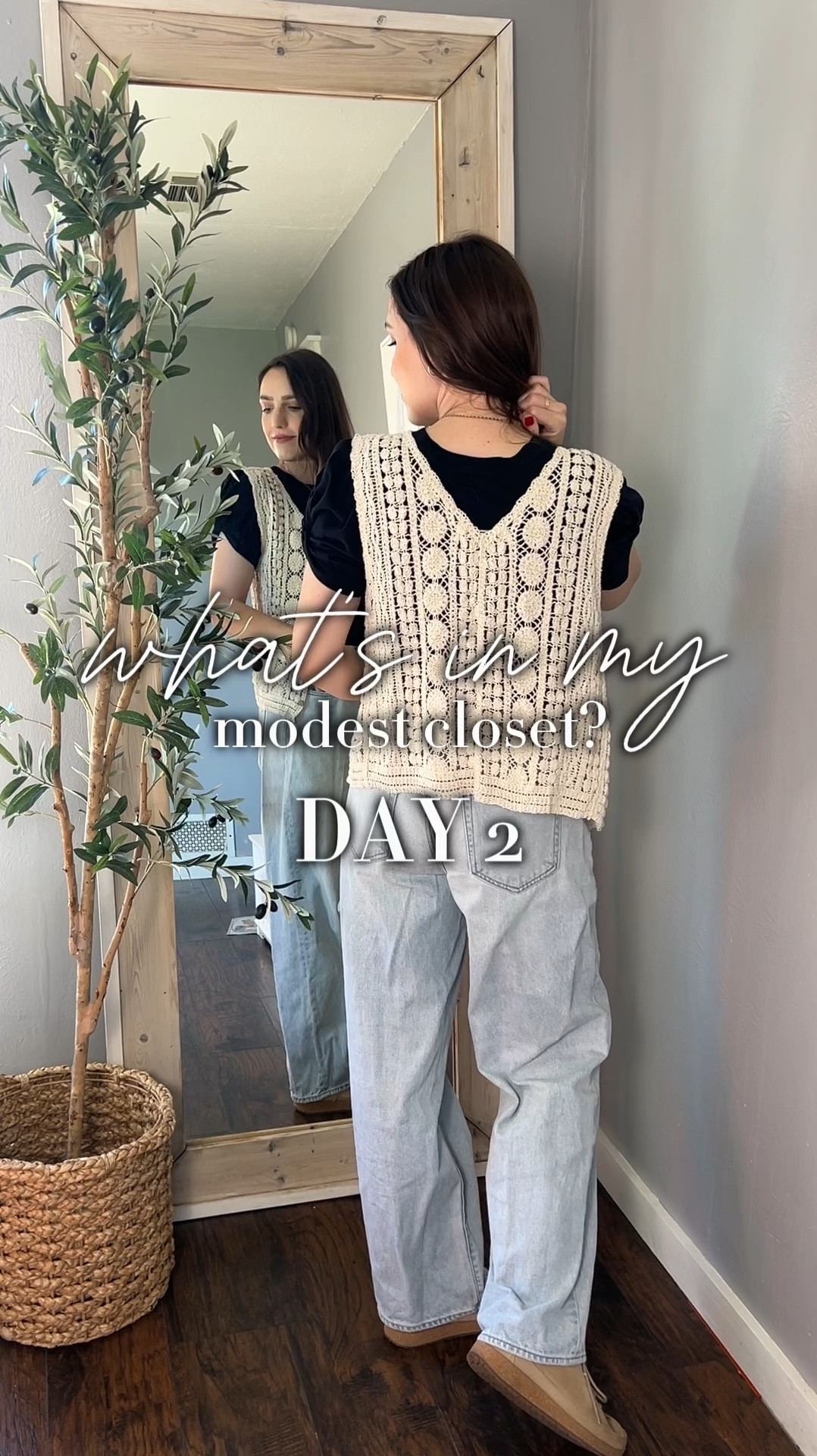 Modest outfits | Boho style | neutral outfits 

• Black puff sleeve top - Amazon fashion
• Wide leg jeans - Hidden Jeans
• Crochet vest - exact item is the “Flora” vest from The Main Street Exchange (discount code MICHELLE10) since I can’t link it, I linked similar items from Amazon
• Made by Mary jewelry - code MICHELLE10 

#LTKWatchNow #LTKSeasonal #LTKStyleTip