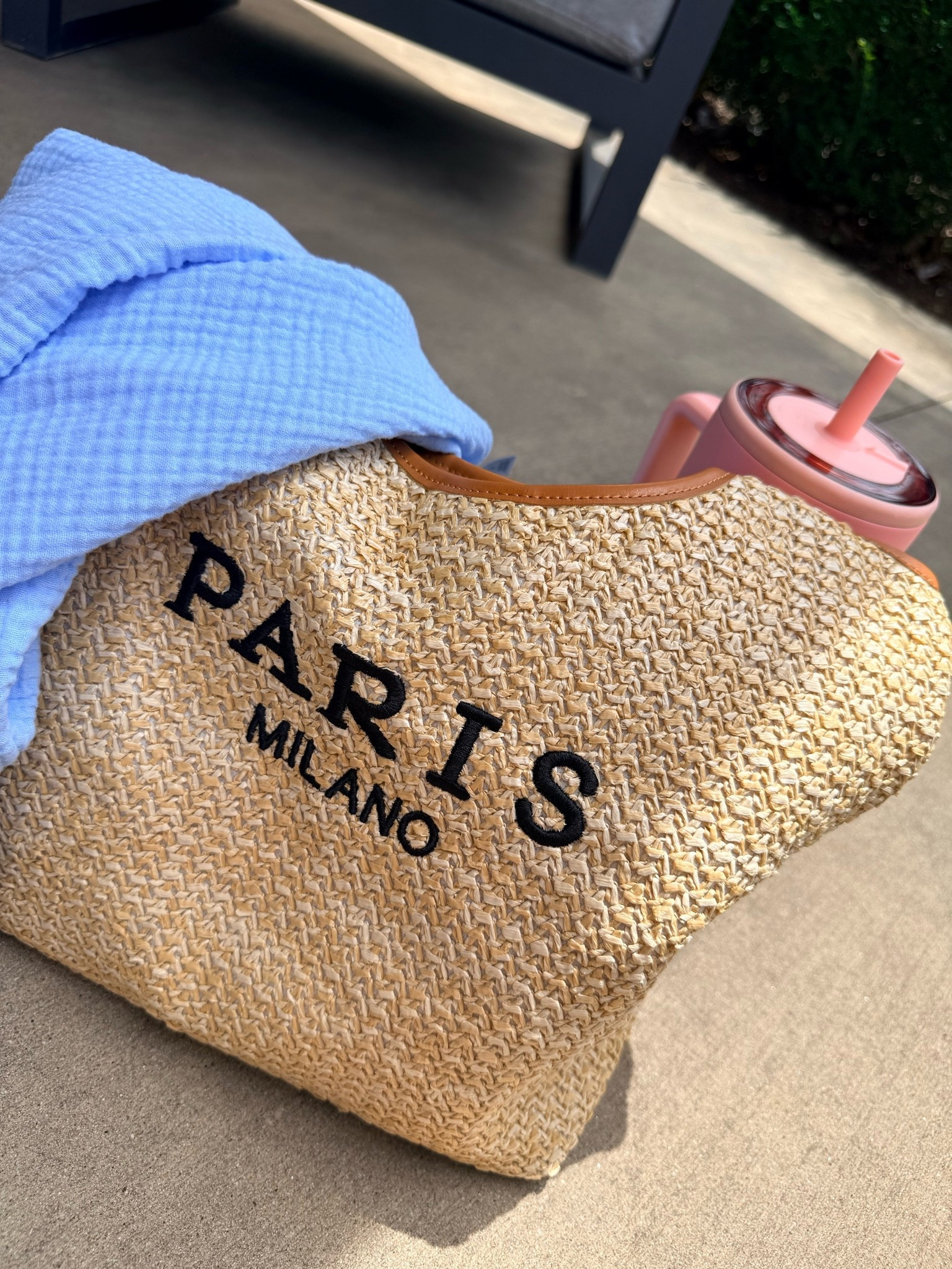 This Paris Milano beach bag is the perfect blend of chic and affordable! With its timeless woven design and spacious interior, it's ideal for beach days, poolside lounging, vacations, farmers markets, or everyday errands. It looks like a designer find without the designer price tag and pairs effortlessly with all of your favorite summer outfits. One of those bags you'll reach for all season long! 🌴✨🤍 #amazon #beachbag #fashion