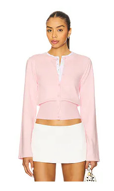 MORE TO COME Lindsey Cardigan in Baby Pink from Revolve.com | Revolve Clothing (Global)