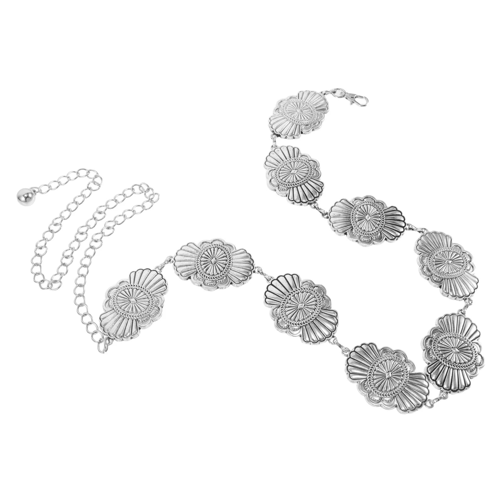LOLIPPYY Western Cowgirl Metal Chain Belt Boho Concho Waist Accessory for Casual Dress and Jeans | Walmart (US)