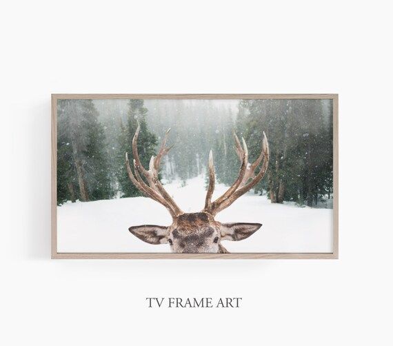 Samsung Frame TV Art Christmas Deer Art Winter Art Frame TV | Etsy | Etsy (ES)