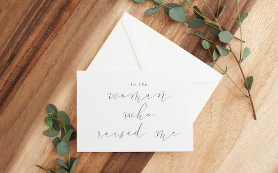To the woman who raised me card To My Mom On my Wedding Day | Etsy | Etsy (US)
