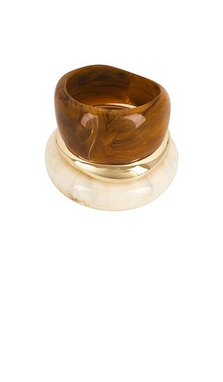 Epifene Bangles Set Of 3 in Brown,Metallic Gold. | Revolve Clothing (Global)