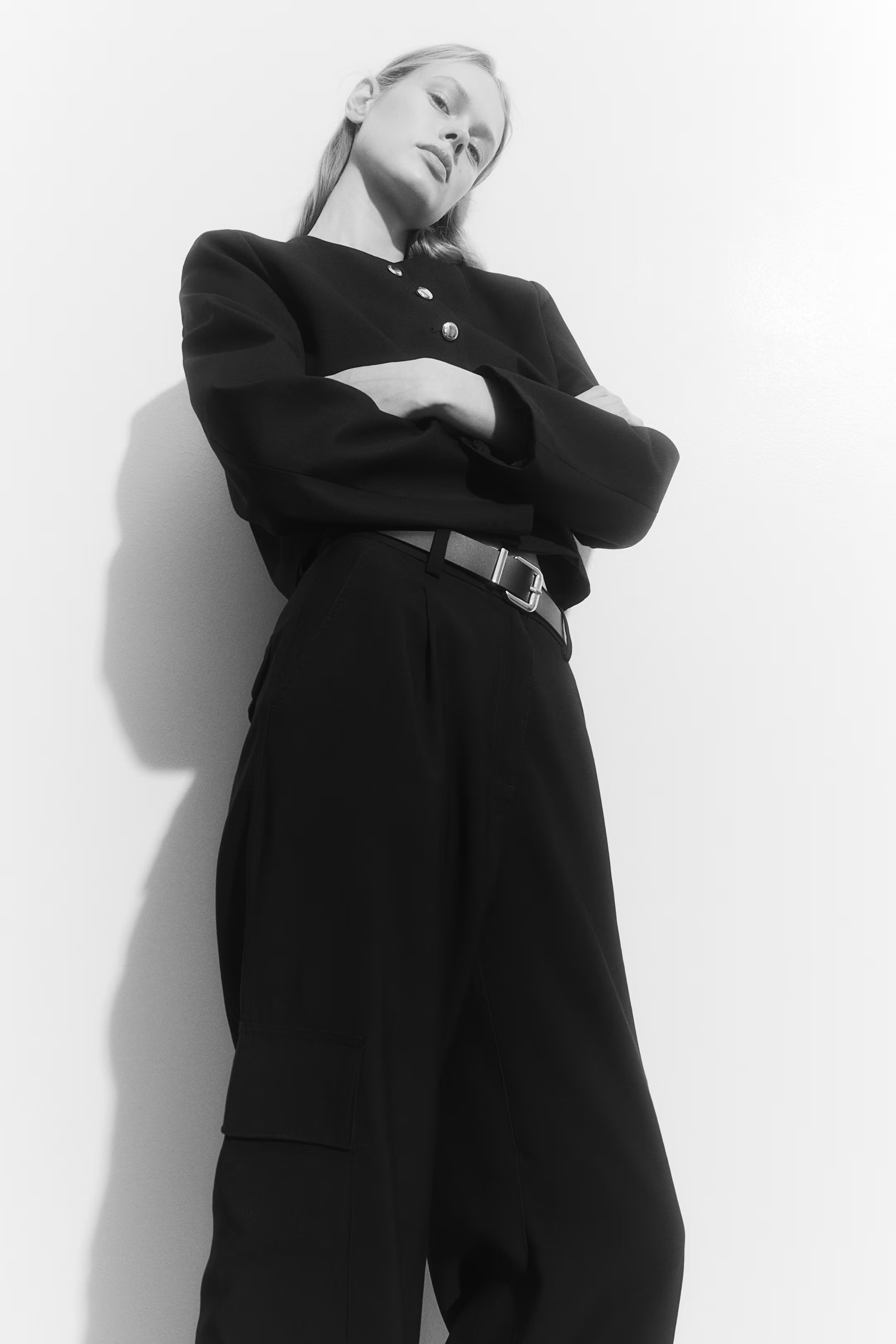 Wide-Leg Cargo Pants - Black - Ladies | H&M US | H&M (US + CA)