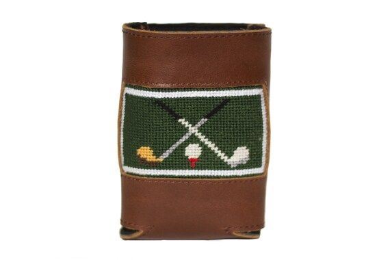 Golf Clubs Needlepoint Can Cooler | Etsy (US)