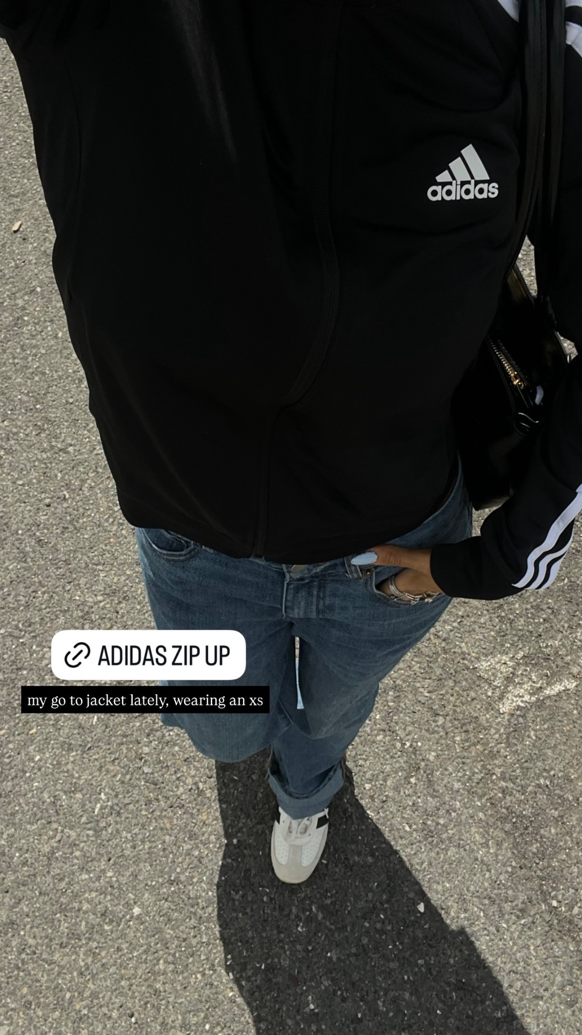 my go to jacket lately, wearing an xs