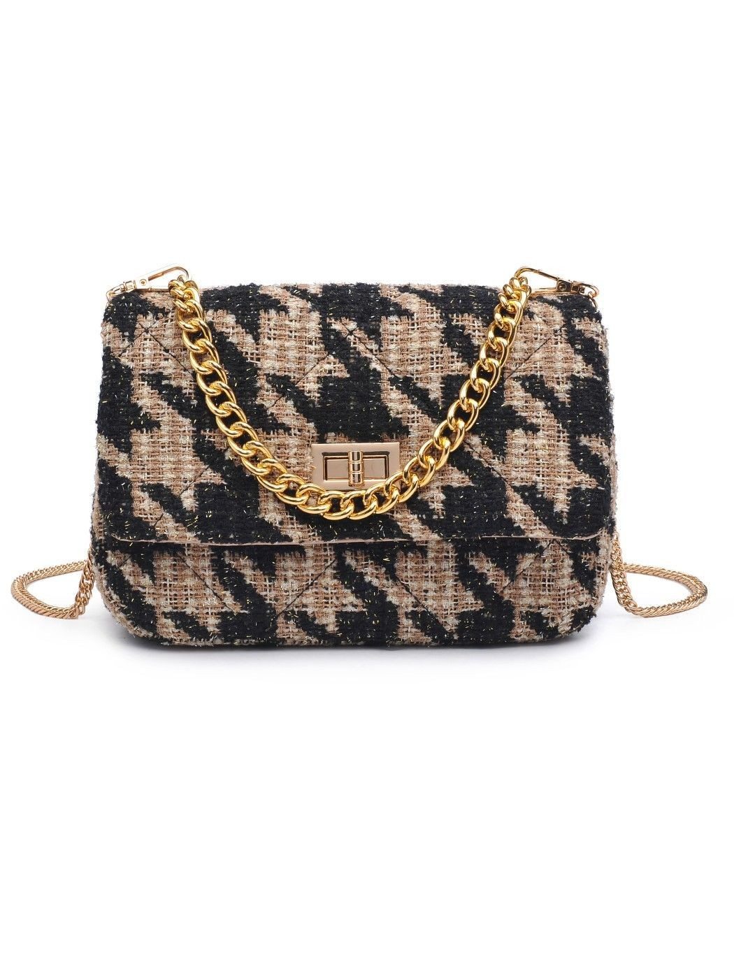 Houndstooth Crossbody Bag | ELOQUII | Eloquii