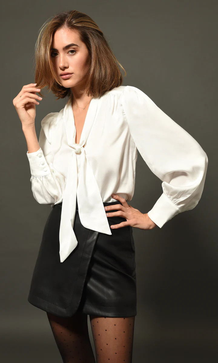 Lina Faux Leather Mini Skirt | Greylin Collection | Women's Luxury Fashion Clothing 
