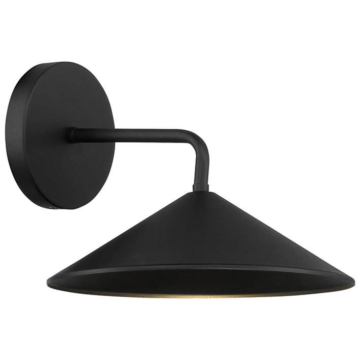 City Streets 10" Wide Sand Coal Black Modern LED Outdoor Wall Light | Lamps Plus