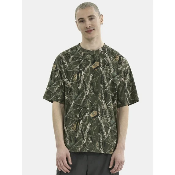 No Boundaries Men's Oversized Short Sleeve All-Gender Cotton T-Shirt for Men and Big Men | Walmart (US)