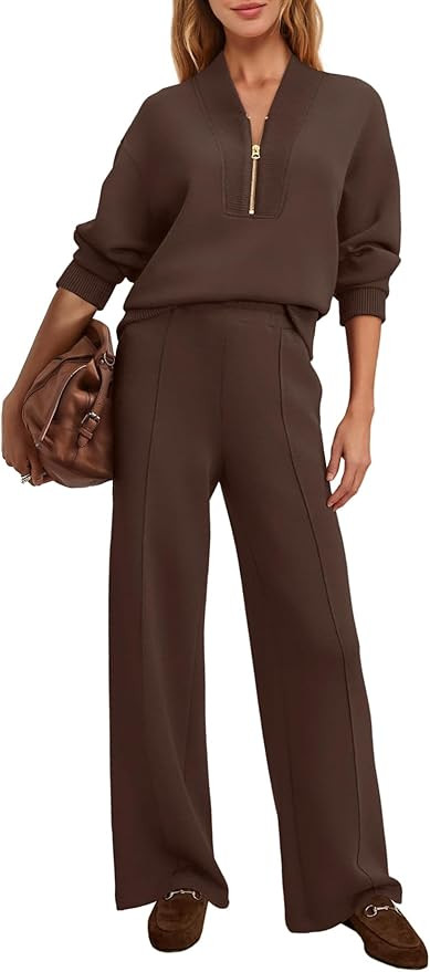 SENSERISE Womens Lounge Sets Sweatsuits 2 Piece Outfit Fall Matching Sweat Sets Airport Travel Ou... | Amazon (US)