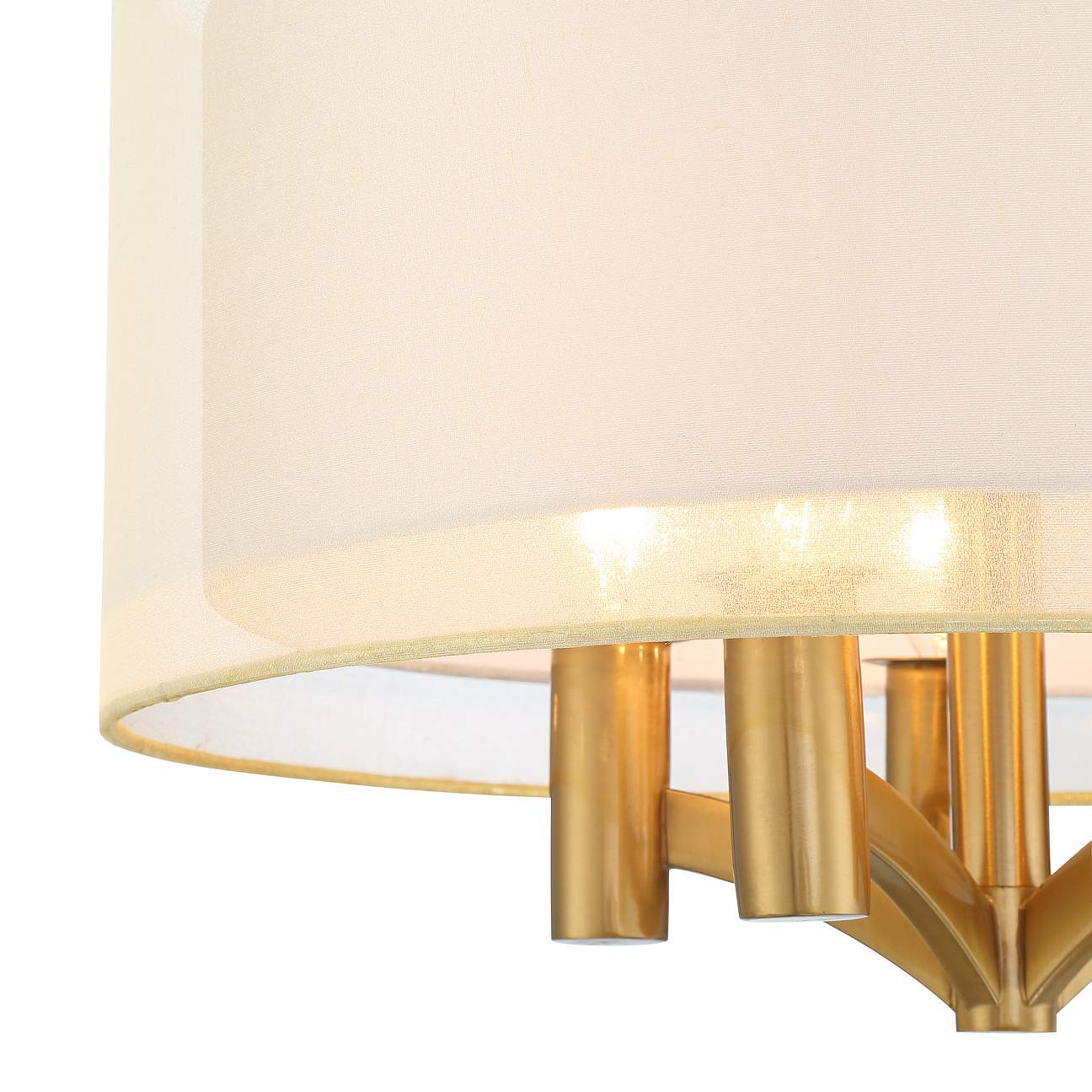 Caliari 18" Wide Warm Brass 5-Light Ceiling Light | Lamps Plus