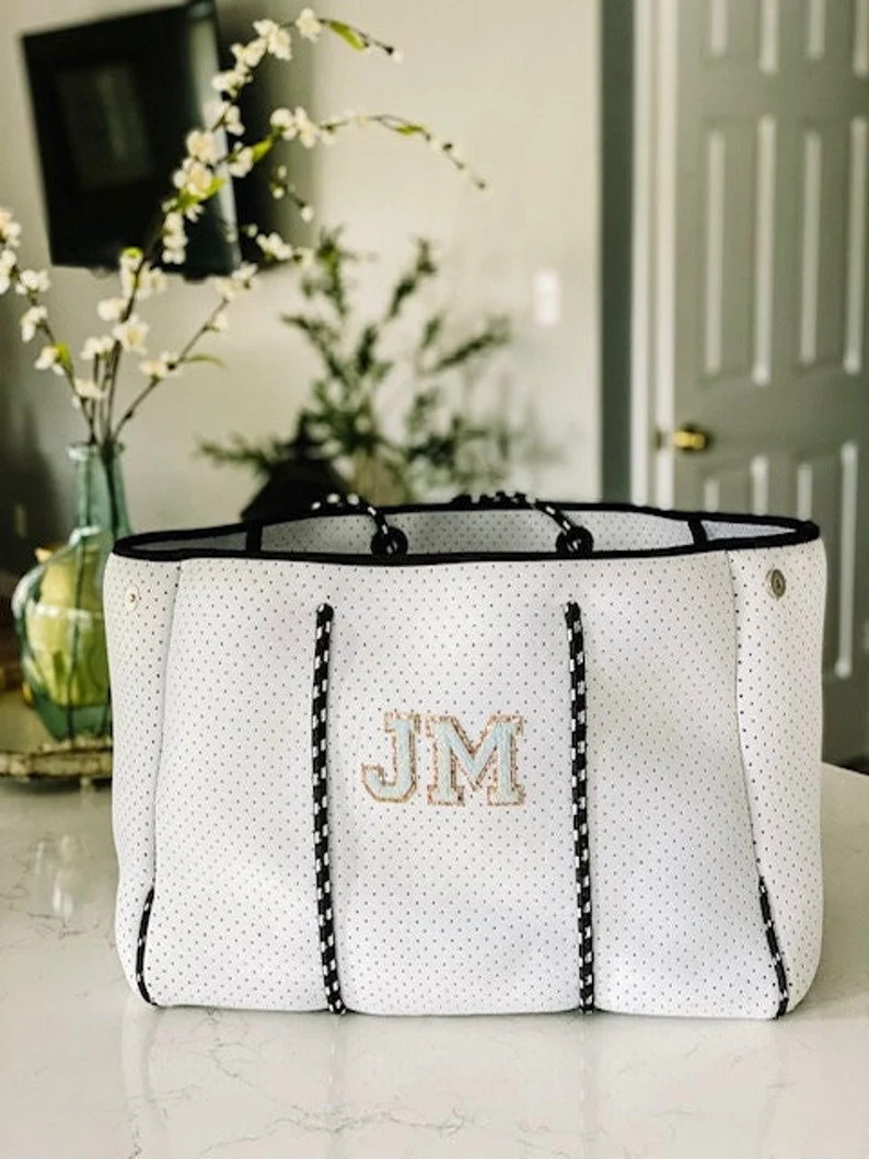 Large Neoprene Custom Beach & Travel Tote Bag | Etsy | Etsy (US)