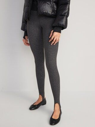 High-Waisted CozeCore Heathered Performance Stirrup Leggings for Women | Old Navy (US)