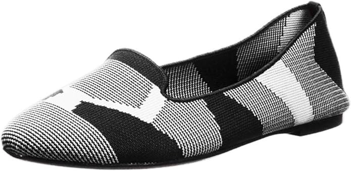 Skechers Women's Cleo-Sherlock-Engineered Knit Loafer Skimmer Ballet Flat | Amazon (US)
