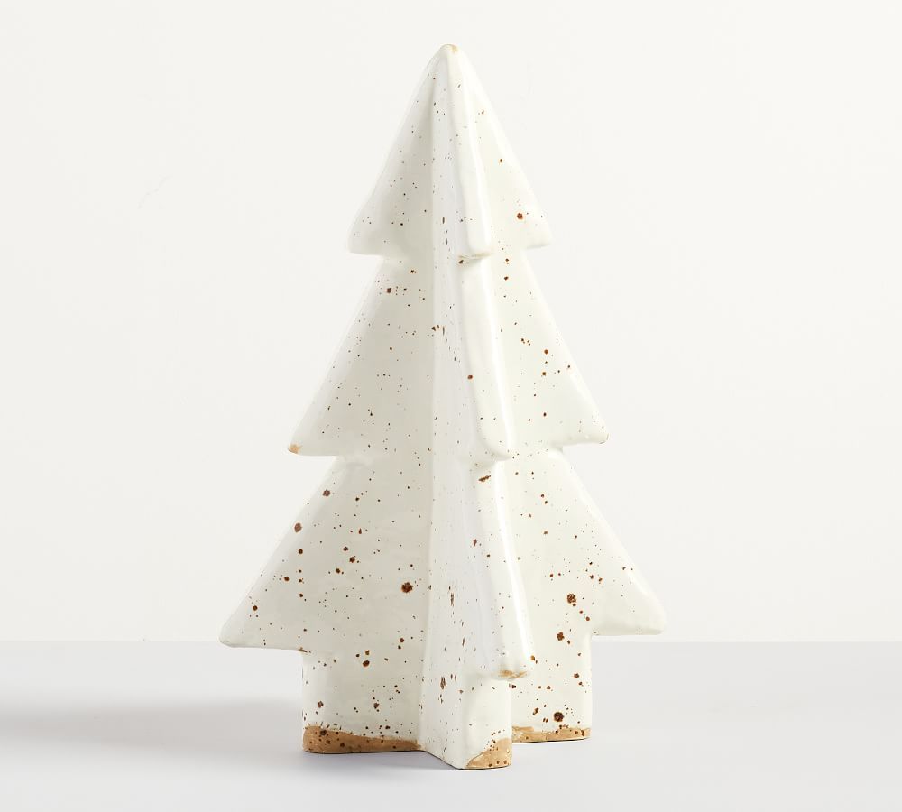 Handcrafted Terracotta Speckled Christmas Trees | Pottery Barn (US)