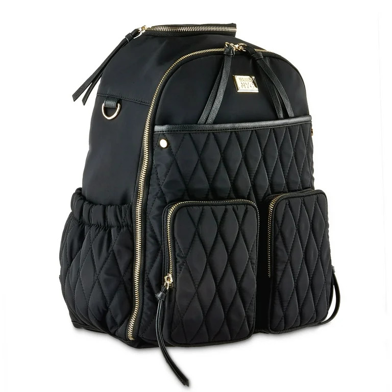 Madden NYC Women's Diaper Backpack Quilted Black | Walmart (US)