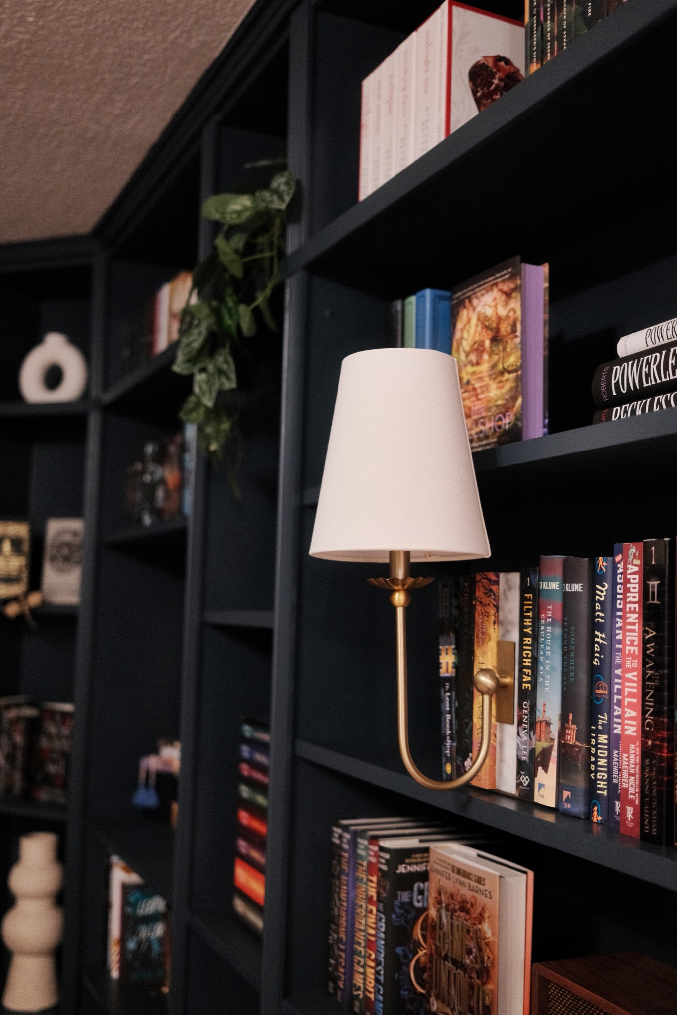 The coolest bookshelf lamp EVER. The marble base, the brass- chefs kiss 😘✨ It’s sold out online, but sign up for in stock alerts and check your local store, my store restocked randomly and I snagged one for pick up! #booktok #targetfind #bookish #booklover #book #books #musthave 

#LTKHome #LTKGiftGuide #LTKSeasonal