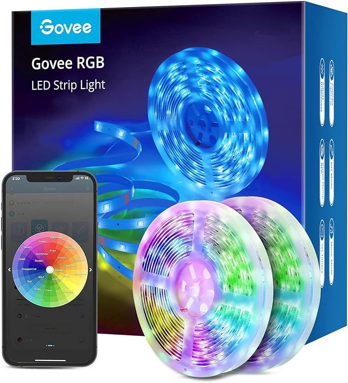 Govee Smart LED Strip Lights, 65.6ft WiFi LED Strip Lighting, Work with Alexa and Google Home, DI... | Amazon (US)