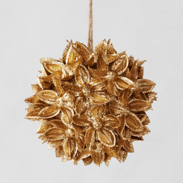 Gold Flowers Ornament | Z Gallerie