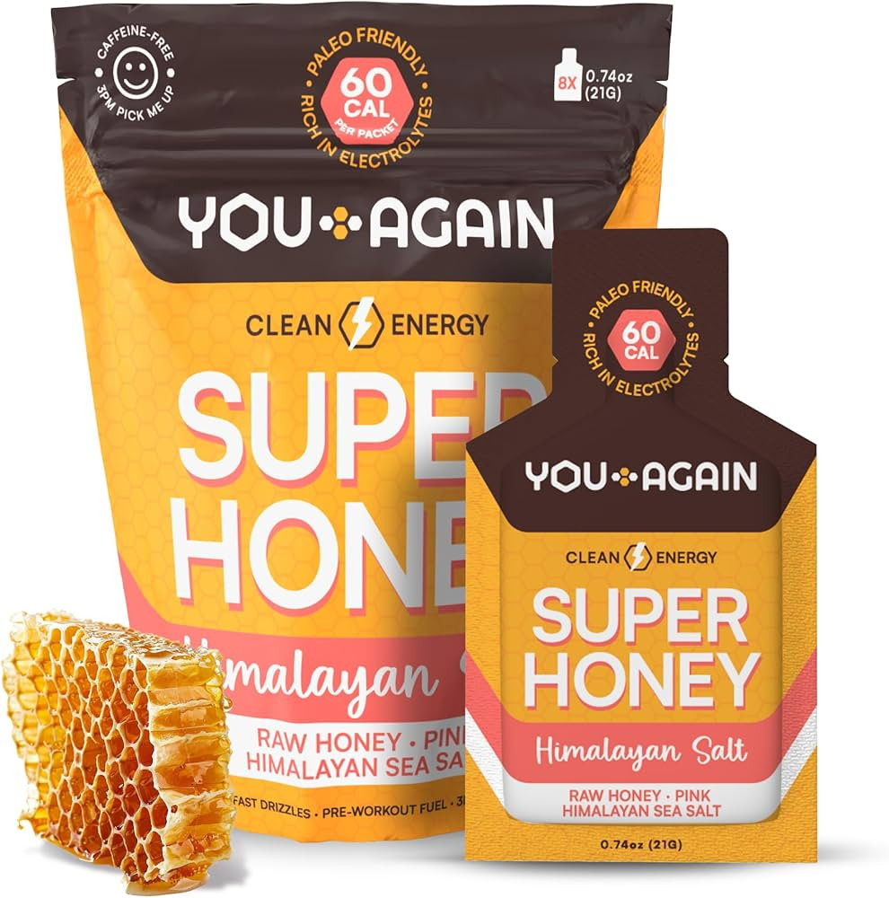 You Again Super Honey Clean Energy Gel, Honey & Himalayan Salt | Electrolyte Replenishment Runnin... | Amazon (US)