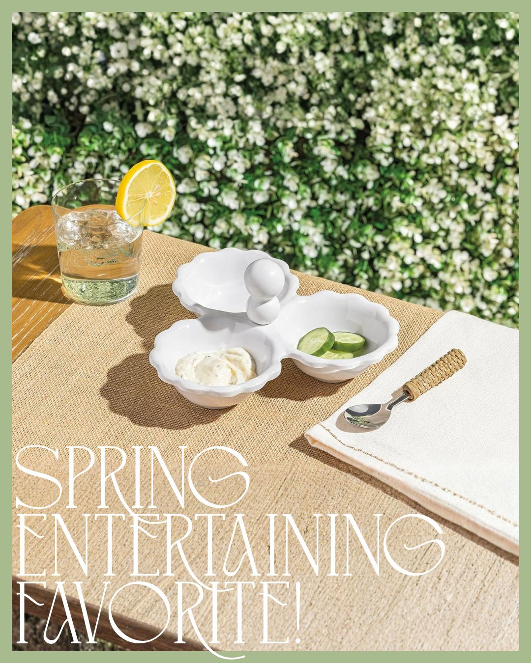 Spring entertaining favorite-Melamine Ruffle Triple Tidbit Bowl!  

 #LTKHome