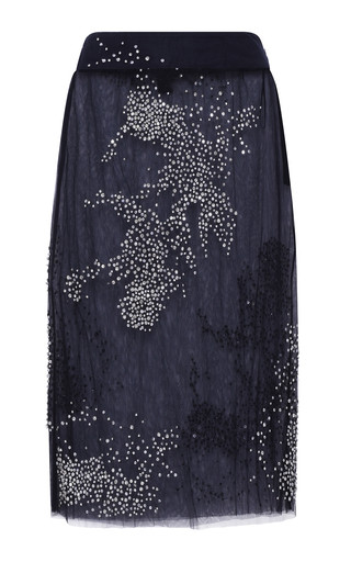 Splash Embellished Tulle Midi Skirt | Moda Operandi (Global)