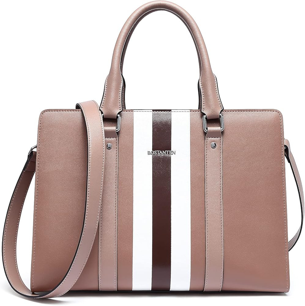 BOSTANTEN Women Leather Handbag Designer Satchel Purses Top Handle Shoulder Totes Crossbody Bag | Amazon (US)