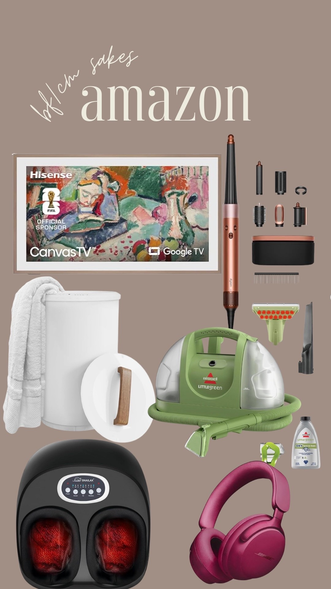 Amazon Black Friday weekend sales! 

Black Friday, cyber Monday, Amazon, frame tv, Dyson air wrap, gifts for her, gifts for him, gift ideas, gift guide 



#LTKGiftGuide #LTKHoliday #LTKCyberWeek