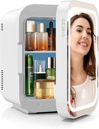 GEJRIO Mini Skincare Fridge, Mini Fridge Skincare with Cooler or Heater with Dimmable LED, 4L Cap... | Amazon (US)