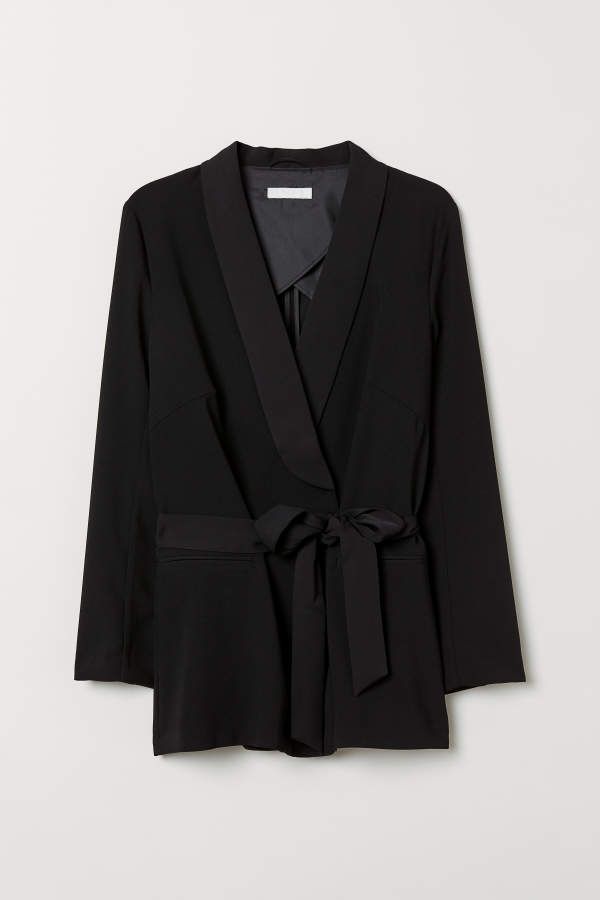 H & M - H & M+ Blazer mit Bindegürtel - Schwarz - Damen | H&M (DE, AT, CH, DK, NL, NO, FI)