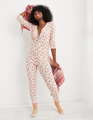 Aerie Waffle Pajama Jumpsuit | American Eagle Outfitters (US & CA)