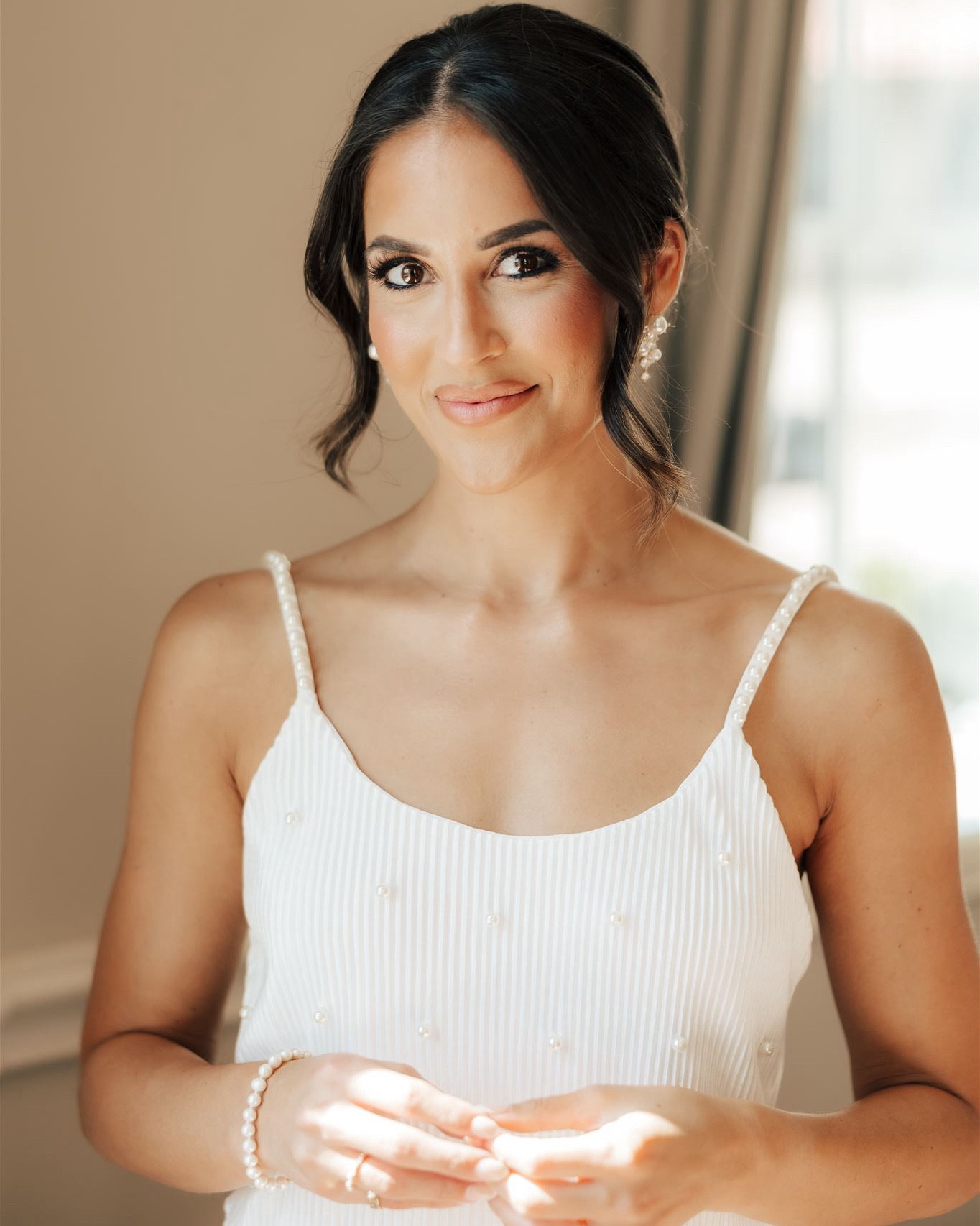 Bridal getting ready outfit! I loved this white & pearl pj set for my wedding day 

#LTKWedding #LTKStyleTip