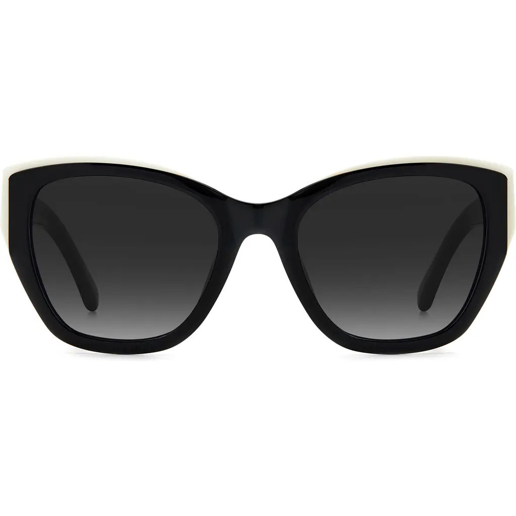 Kate Spade New York yolanda 51mm polarized gradient cat eye sunglasses in Black /Grey Shaded at Nordstrom | Nordstrom